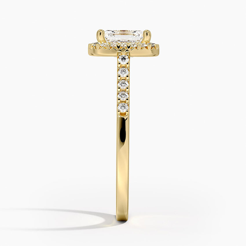 Odessa Halo Diamond Ring (1/5 ct. tw.) Yellow Gold 18k Asscher Engagement Ring