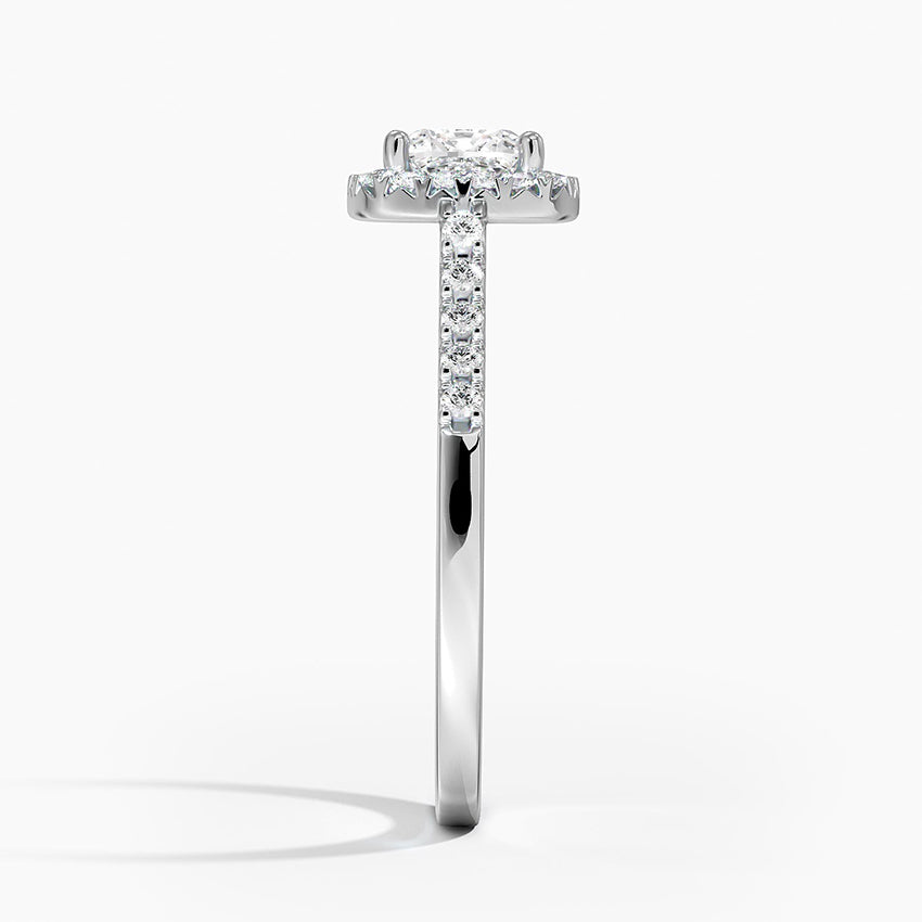Odessa Halo Diamond Ring (1/5 ct. tw.) Platinum Cushion Engagement Ring