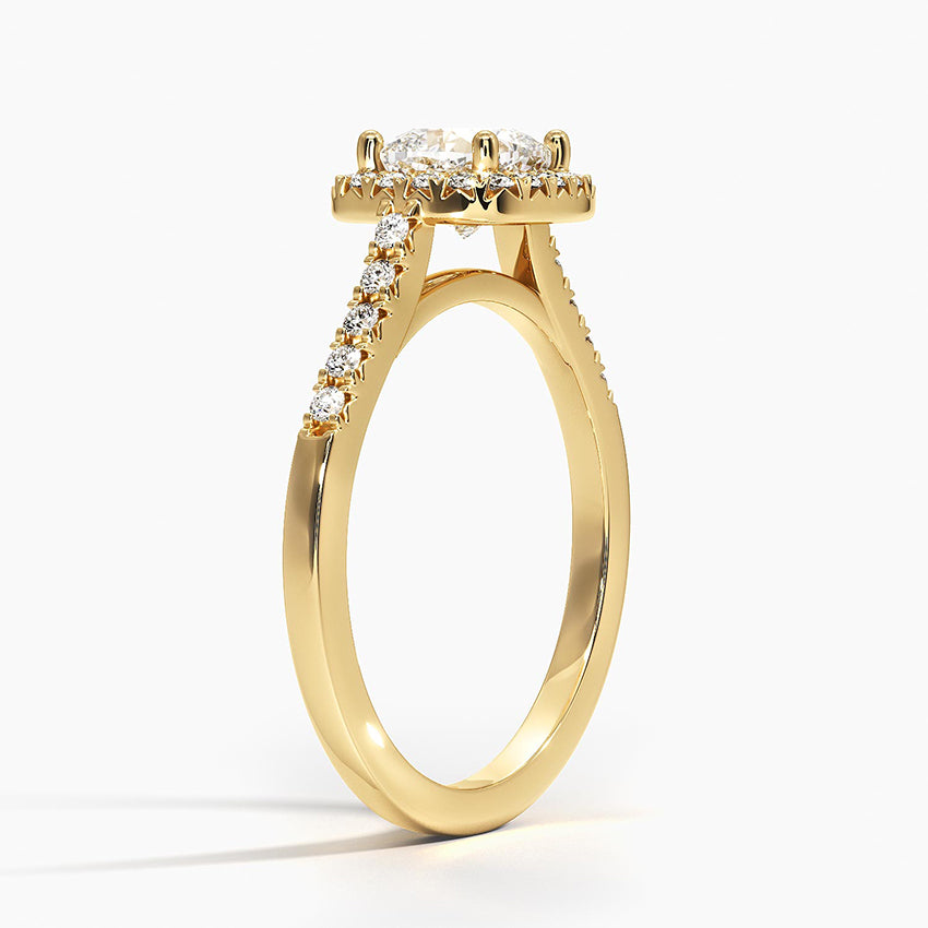 Odessa Halo Diamond Ring (1/5 ct. tw.) Yellow Gold 18k Cushion Engagement Ring
