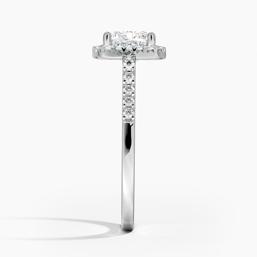 Odessa Halo Diamond Ring (1/5 ct. tw.) Platinum Cushion Engagement Ring