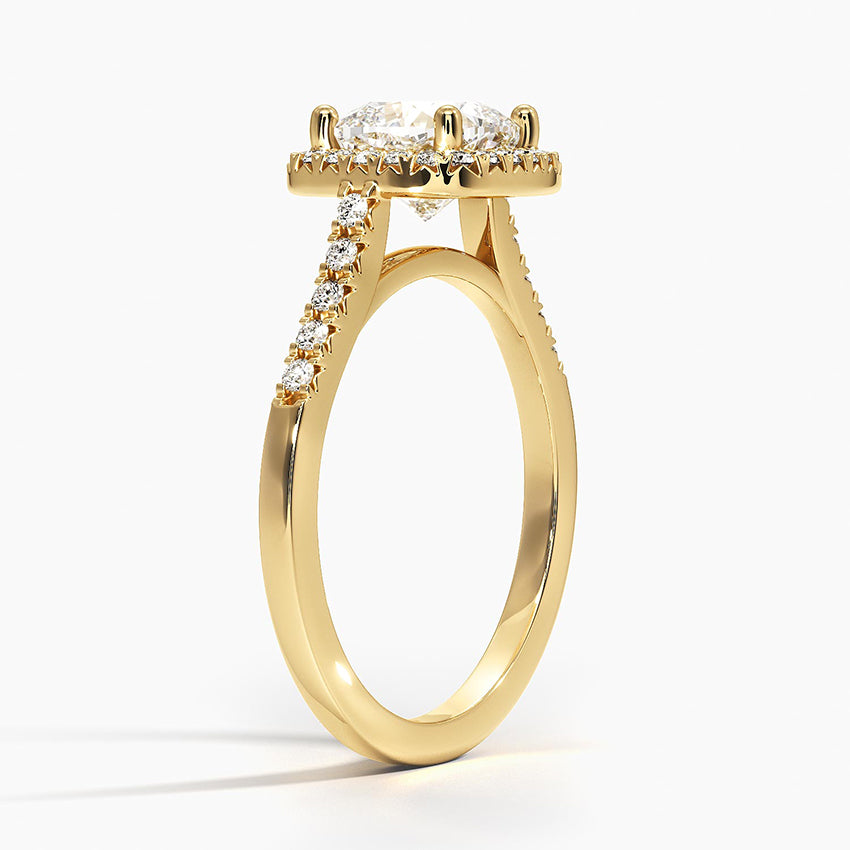 Odessa Halo Diamond Ring (1/5 ct. tw.) Yellow Gold 18k Cushion Engagement Ring