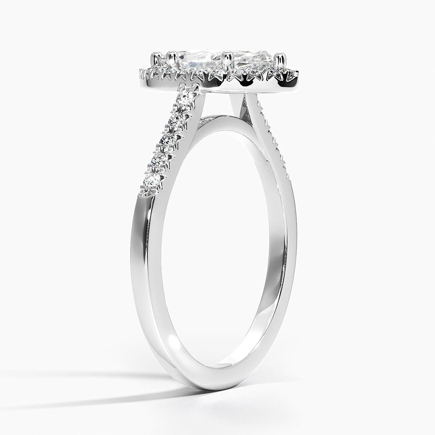 Odessa Halo Diamond Ring (1/5 ct. tw.) Platinum Marquise Engagement Ring