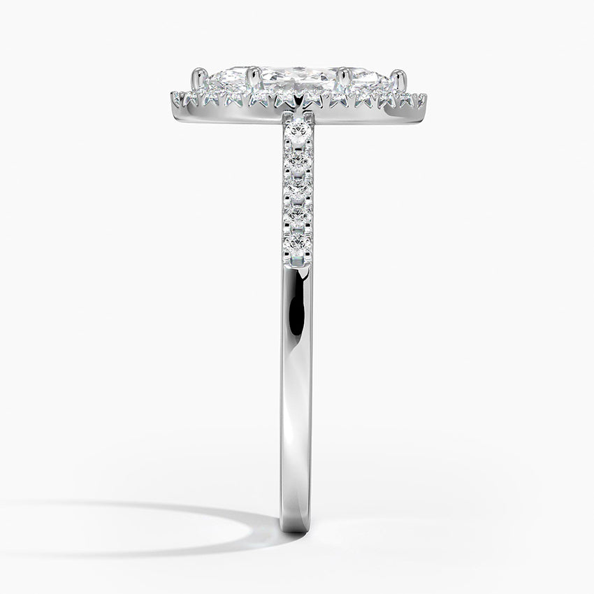 Odessa Halo Diamond Ring (1/5 ct. tw.) Platinum Marquise Engagement Ring