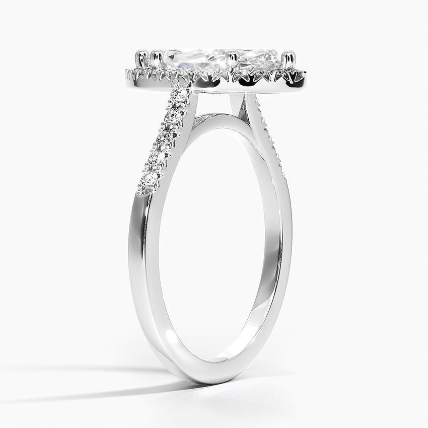 Odessa Halo Diamond Ring (1/5 ct. tw.) Platinum Marquise Engagement Ring