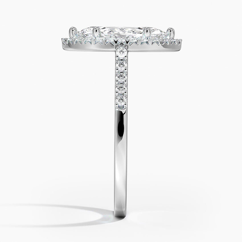 Odessa Halo Diamond Ring (1/5 ct. tw.) Platinum Marquise Engagement Ring