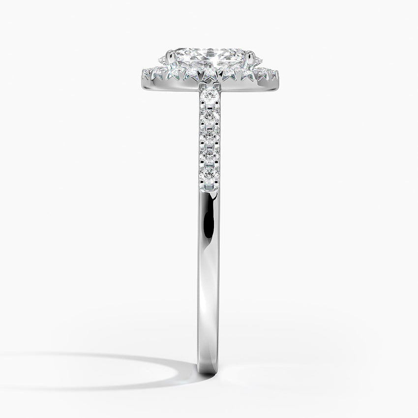 Odessa Halo Diamond Ring (1/5 ct. tw.) Platinum Oval Engagement Ring