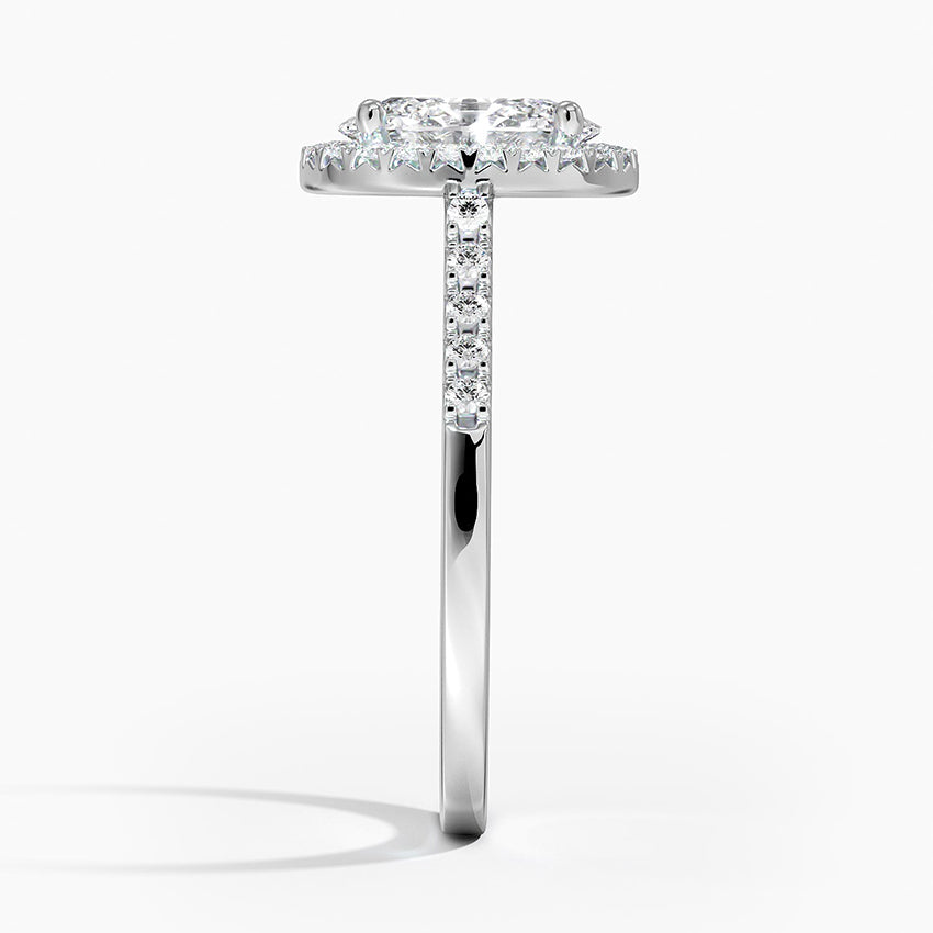 Odessa Halo Diamond Ring (1/5 ct. tw.) Platinum Oval Engagement Ring