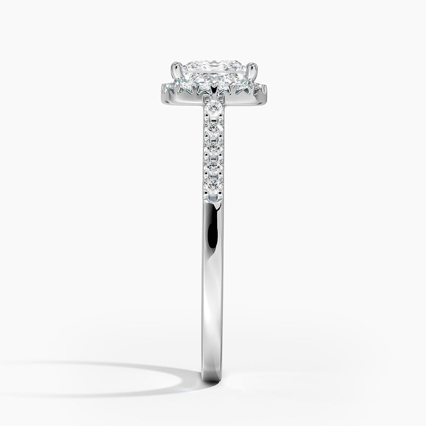Odessa Halo Diamond Ring (1/5 ct. tw.) Platinum Princess Engagement Ring