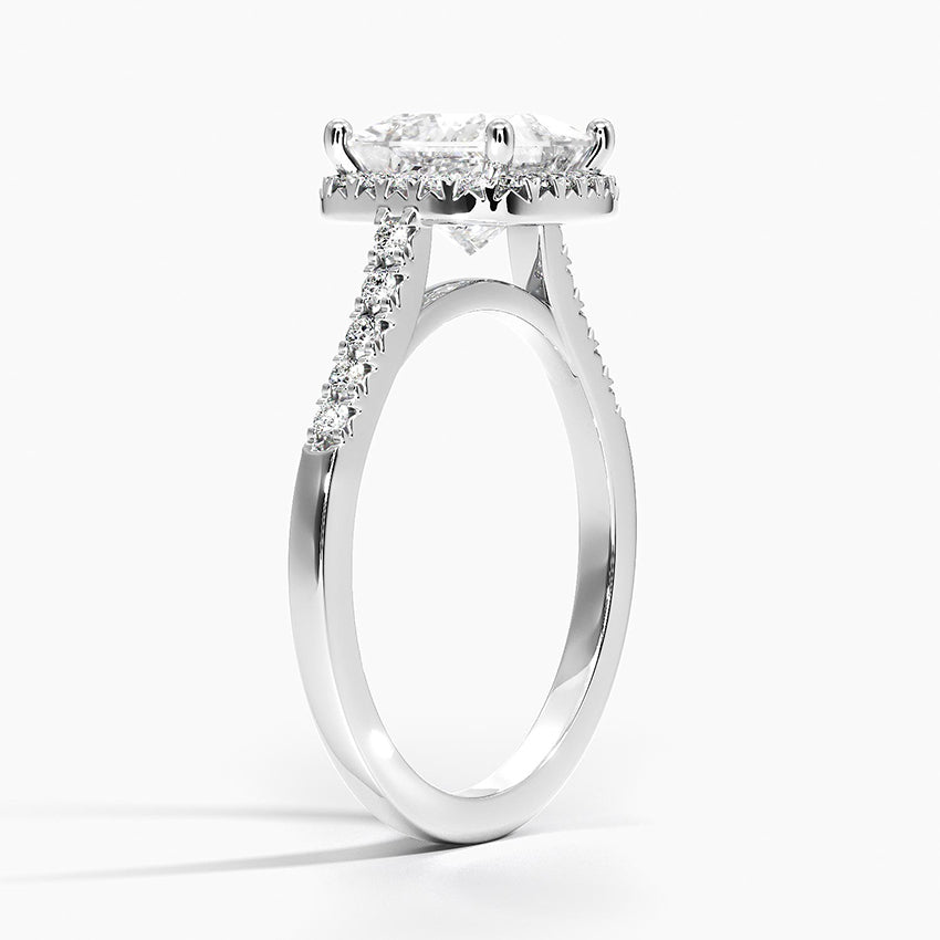 Odessa Halo Diamond Ring (1/5 ct. tw.) Platinum Princess Engagement Ring