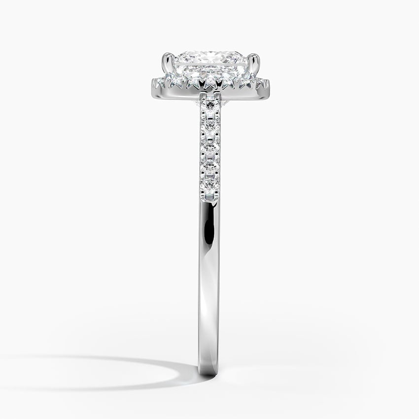 Odessa Halo Diamond Ring (1/5 ct. tw.) Platinum Princess Engagement Ring