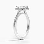 Odessa Halo Diamond Ring (1/5 ct. tw.) Platinum Radiant Engagement Ring