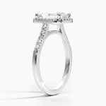 Odessa Halo Diamond Ring (1/5 ct. tw.) Platinum Radiant Engagement Ring