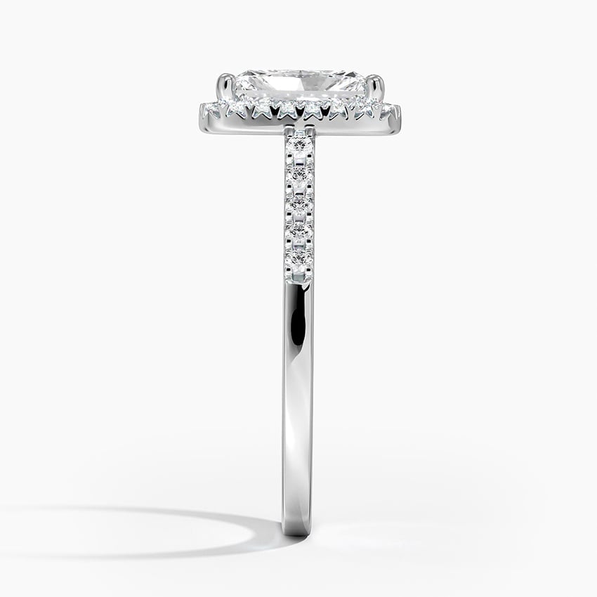 Odessa Halo Diamond Ring (1/5 ct. tw.) Platinum Radiant Engagement Ring