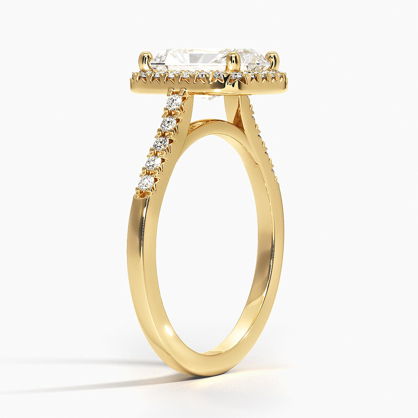 Odessa Halo Diamond Ring (1/5 ct. tw.) Yellow Gold 18k Radiant Engagement Ring