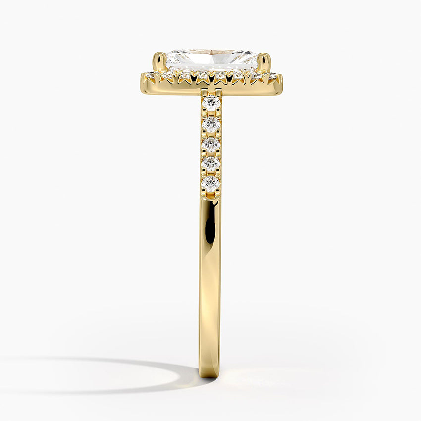 Odessa Halo Diamond Ring (1/5 ct. tw.) Yellow Gold 18k Radiant Engagement Ring