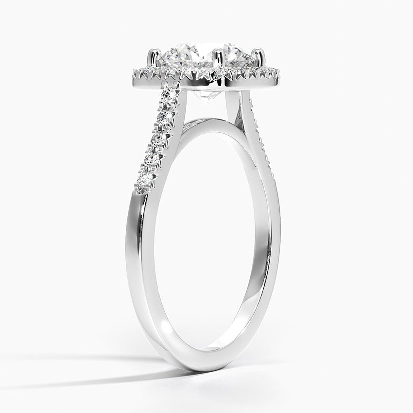 Odessa Halo Diamond Ring (1/5 ct. tw.) Platinum Round Engagement Ring