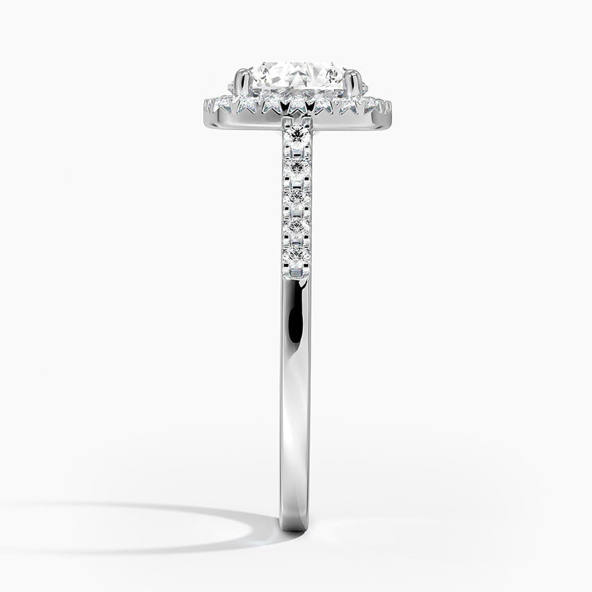 Odessa Halo Diamond Ring (1/5 ct. tw.) Platinum Round Engagement Ring