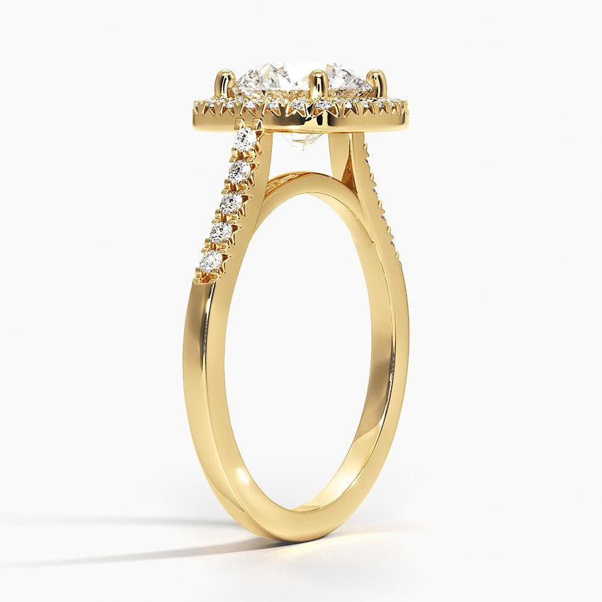Odessa Halo Diamond Ring (1/5 ct. tw.) Yellow Gold 18k Round Engagement Ring