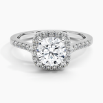 Odessa Halo Diamond Ring (1/5 ct. tw.) Platinum Round Engagement Ring