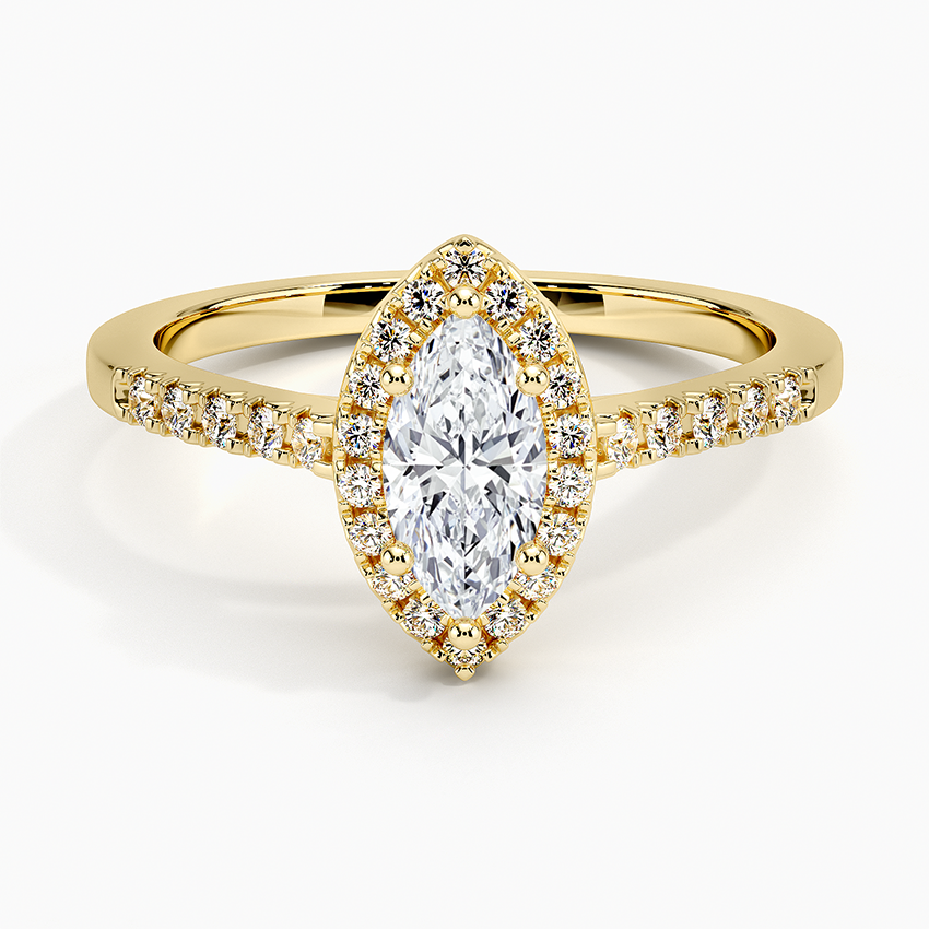 Odessa Halo Diamond Ring (1/5 ct. tw.) Yellow Gold 18k Marquise Engagement Ring