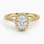 Odessa Halo Diamond Ring (1/5 ct. tw.) Yellow Gold 18k Oval Engagement Ring