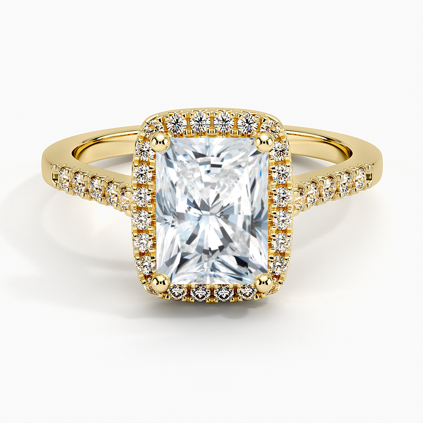 Odessa Halo Diamond Ring (1/5 ct. tw.) Yellow Gold 18k Radiant Engagement Ring