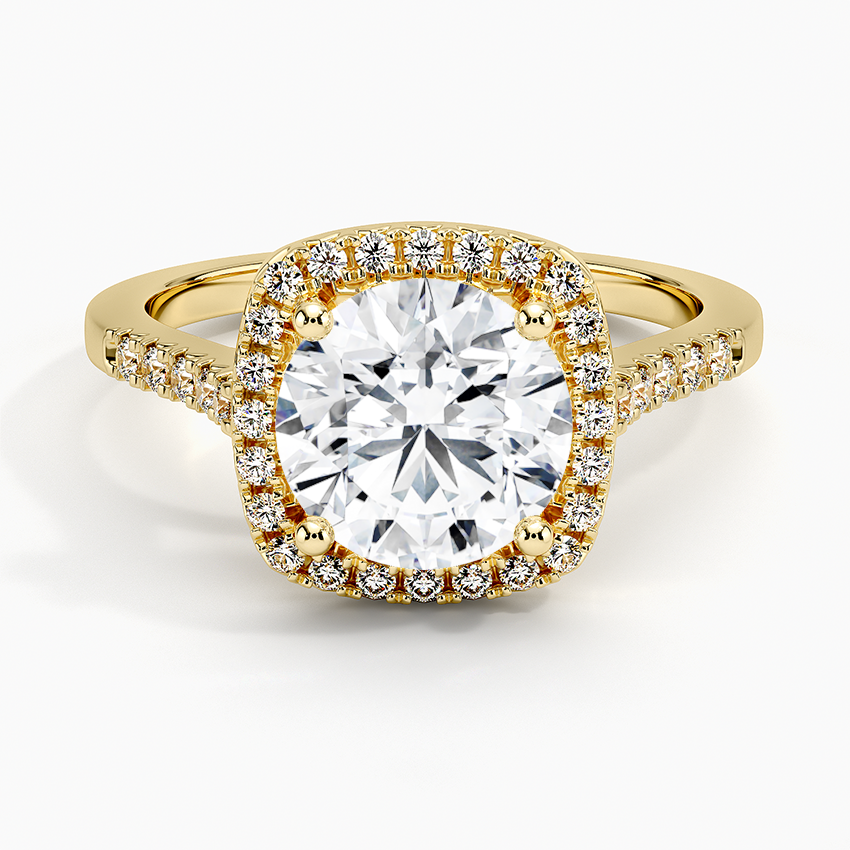 Odessa Halo Diamond Ring (1/5 ct. tw.) Yellow Gold 18k Round Engagement Ring