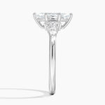 Rosette Diamond Ring Platinum Marquise Engagement Ring