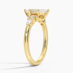 Rosette Diamond Ring Yellow Gold 18k Marquise Engagement Ring