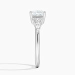 Rosette Diamond Ring Platinum Princess Engagement Ring