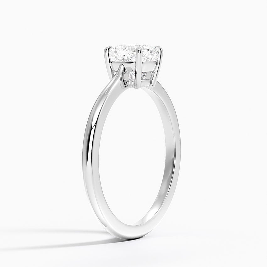 Elle Solitaire Ring Platinum Cushion Engagement Ring