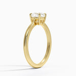 Elle Solitaire Ring Yellow Gold 18k Cushion Engagement Ring