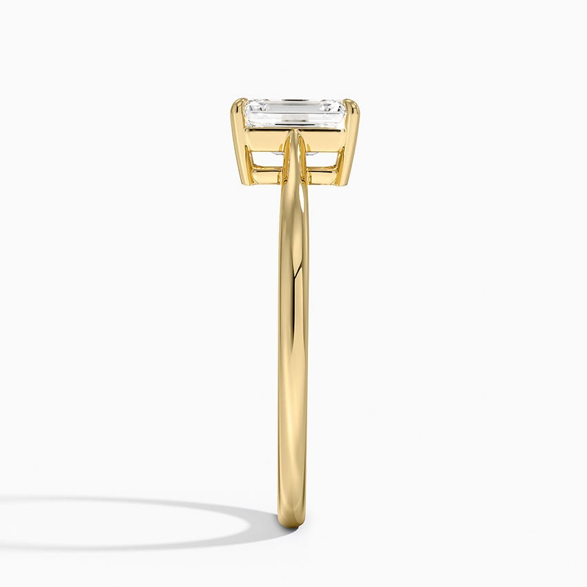 Elle Solitaire Ring Yellow Gold 18k Emerald Engagement Ring