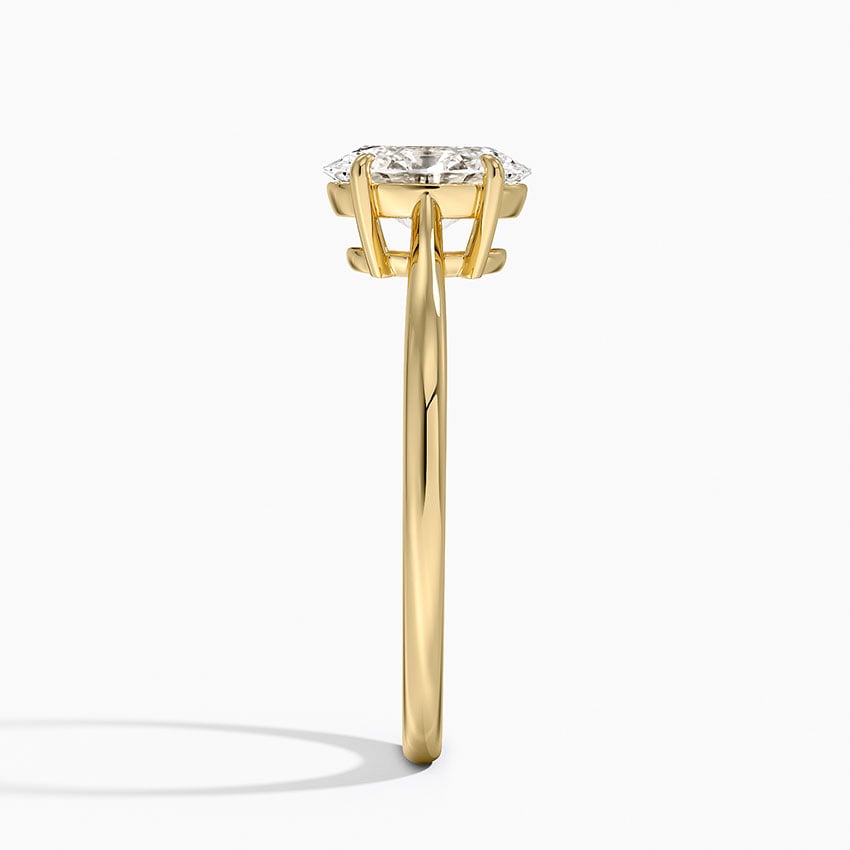 Elle Solitaire Ring Yellow Gold 18k Oval Engagement Ring
