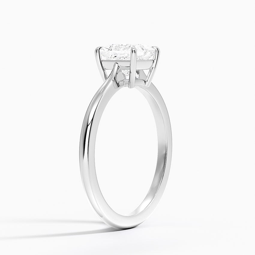Elle Solitaire Ring Platinum Princess Engagement Ring