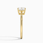 Elle Solitaire Ring Yellow Gold 18k Princess Engagement Ring