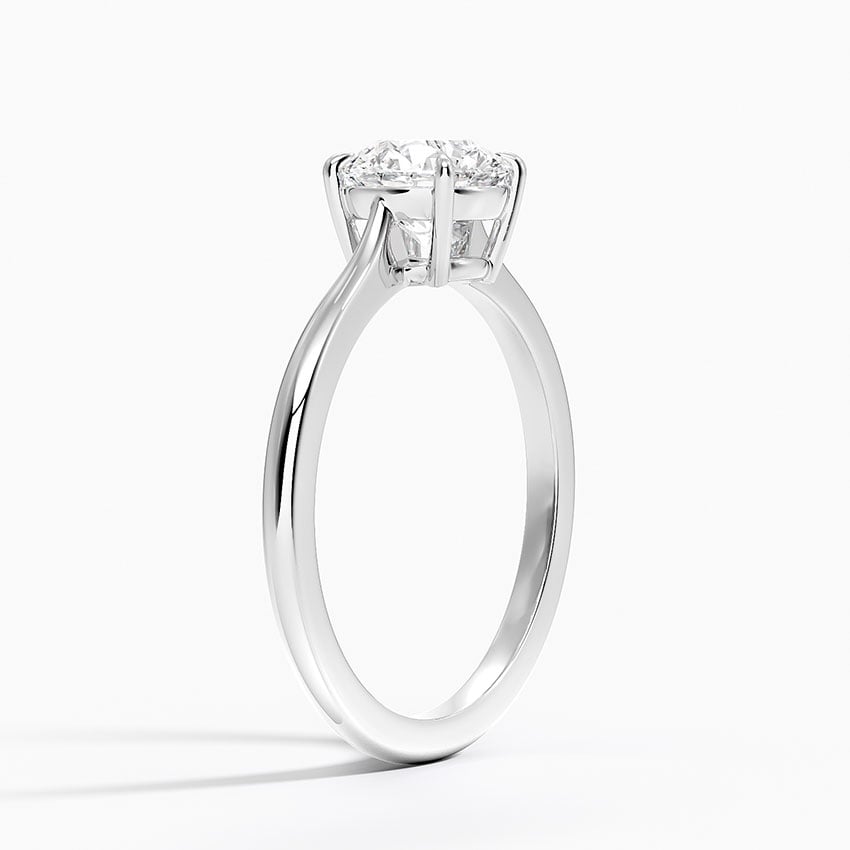 Elle Solitaire Ring Platinum Round Engagement Ring