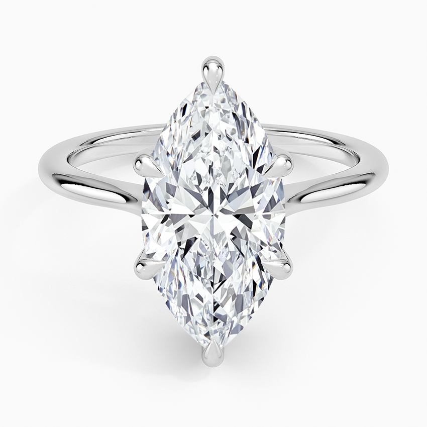 Elle Solitaire Ring Platinum Marquise Engagement Ring