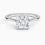 Elle Solitaire Ring Platinum Princess Engagement Ring