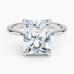 Elle Solitaire Ring Platinum Radiant Engagement Ring