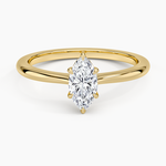 Elle Solitaire Ring Yellow Gold 18k Marquise Engagement Ring