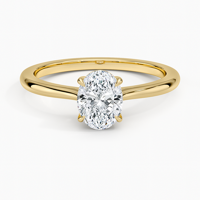 Elle Solitaire Ring Yellow Gold 18k Oval Engagement Ring