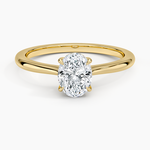 Elle Solitaire Ring Yellow Gold 18k Oval Engagement Ring