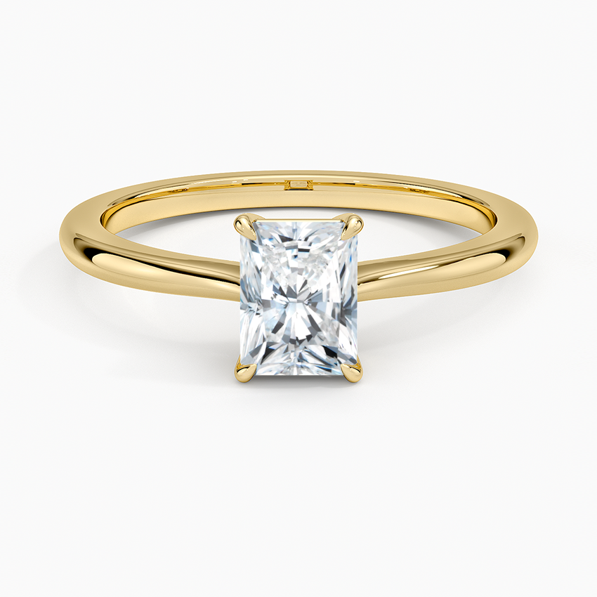 Elle Solitaire Ring Yellow Gold 18k Radiant Engagement Ring