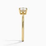 Elle Hidden Halo Diamond Ring Yellow Gold 18k Asscher Engagement Ring