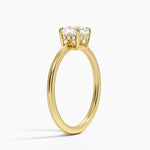 Elle Hidden Halo Diamond Ring Yellow Gold 18k Cushion Engagement Ring