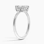 Elle Hidden Halo Diamond Ring Platinum Marquise Engagement Ring