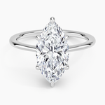 Elle Hidden Halo Diamond Ring Platinum Marquise Engagement Ring