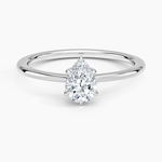 Elle Hidden Halo Diamond Ring Platinum Pear Engagement Ring