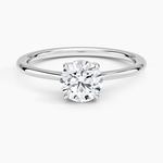 Elle Solitaire Ring Platinum Round Engagement Ring